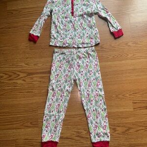 American Girl Hearts and Pine Trees Holiday Pajamas Christmas Size 6